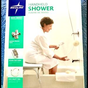 MEDLINE HANDHELD SHOWER BATH SAFETY w/Wall Holder 84" hose Never Opened